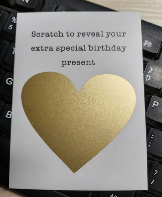 Scratch Off Birthday Greeting Card (Inside- a blowjob)