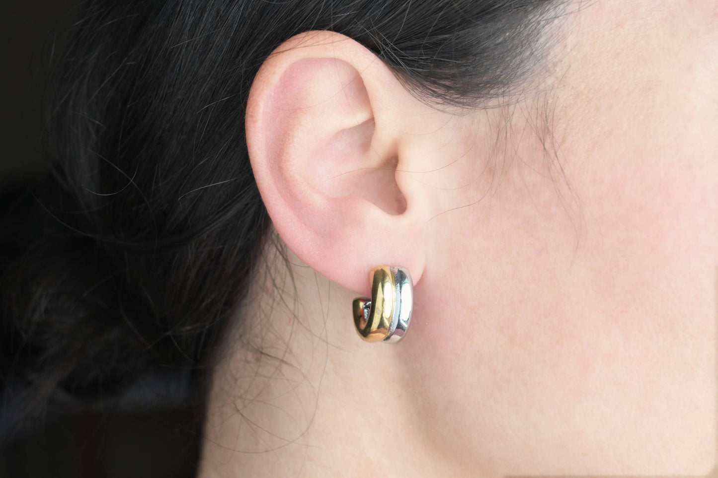 Both Sides Hoop Earring