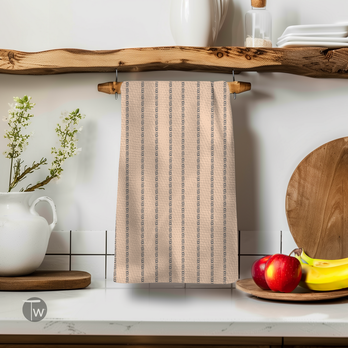Brown Illusion Tea Towel