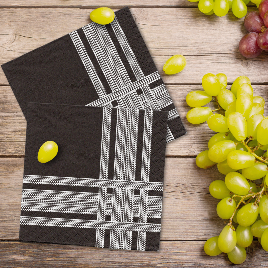 Stripe Illusion Bev Napkins