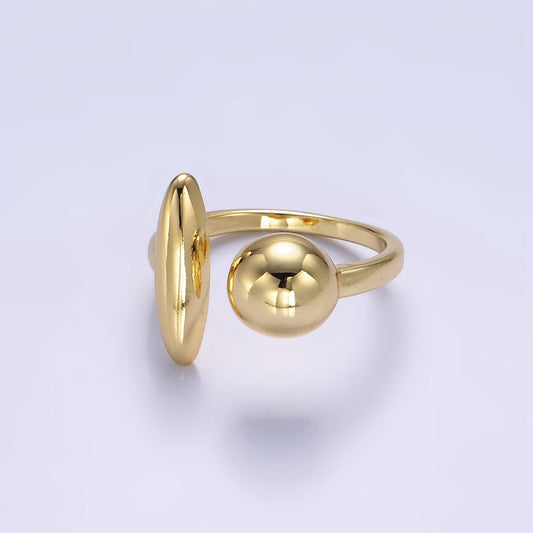 Round Sphere Shaped Wrapped Ring