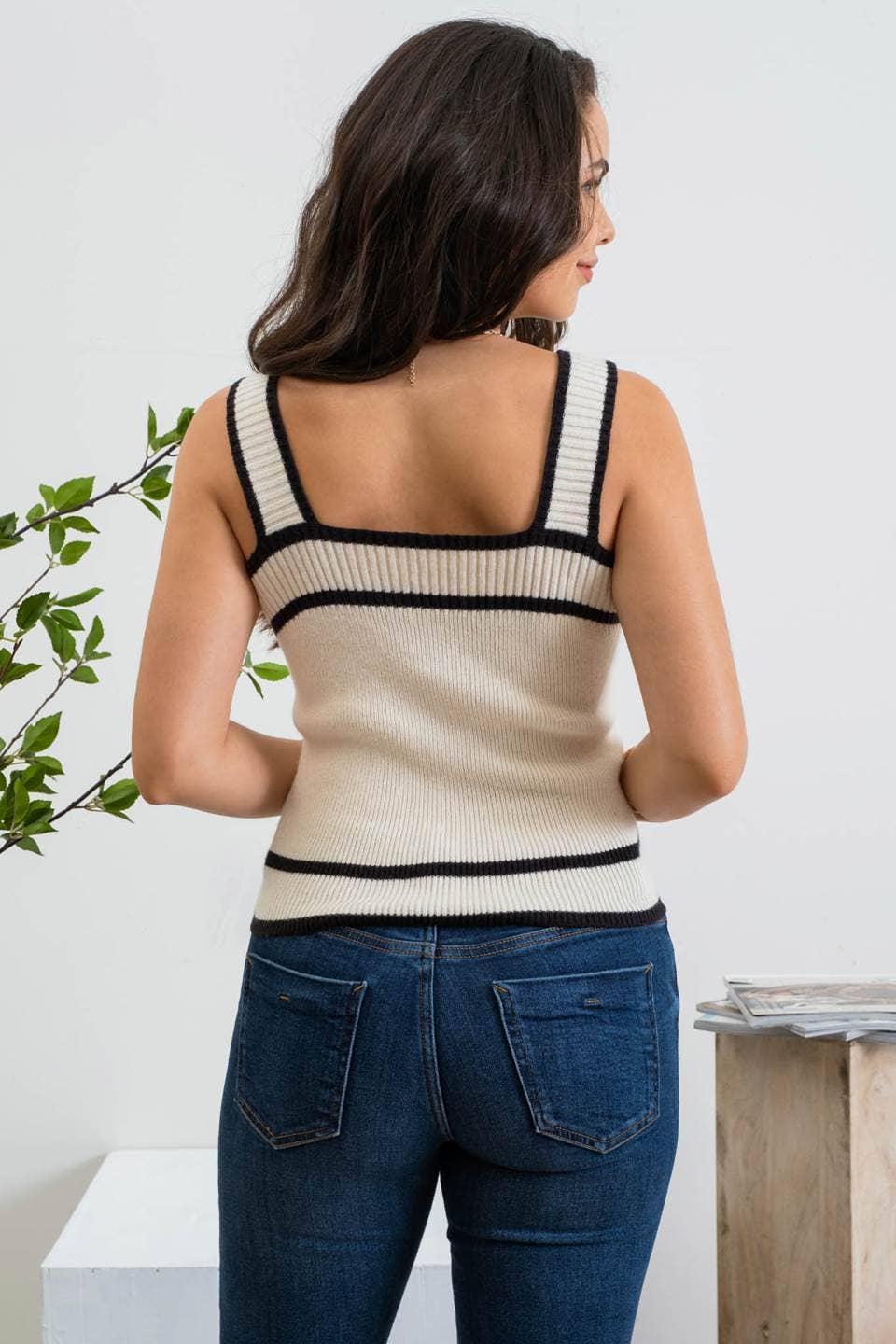 Over the Line Knit Top