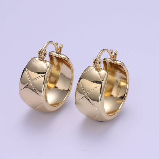 Thick Quilt Earring