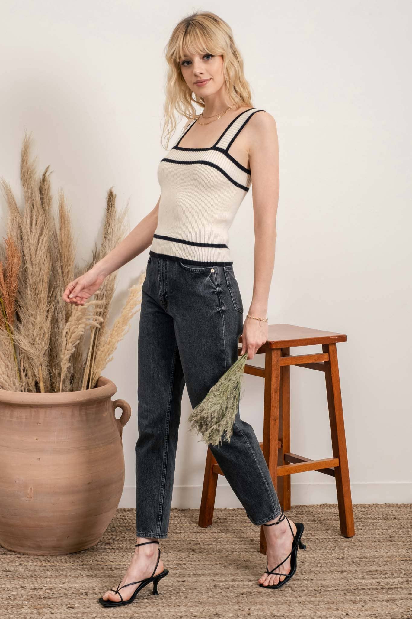 Over the Line Knit Top