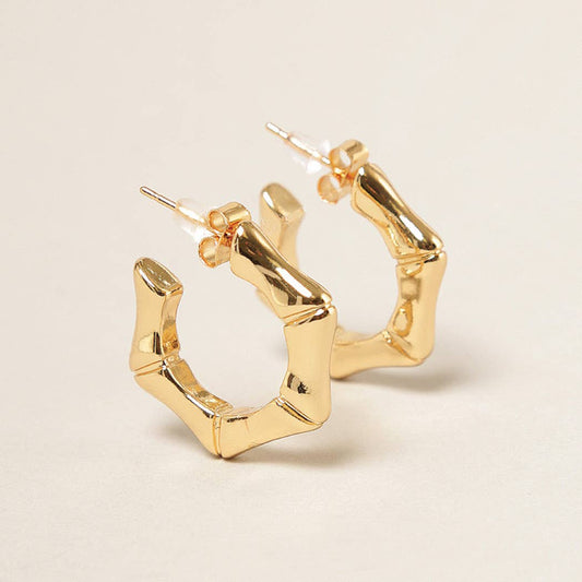 Hexagon Hoop Earring