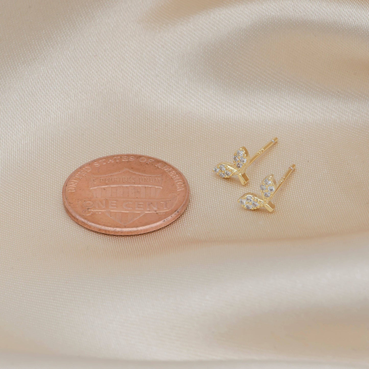 Crystal Leaf Earring