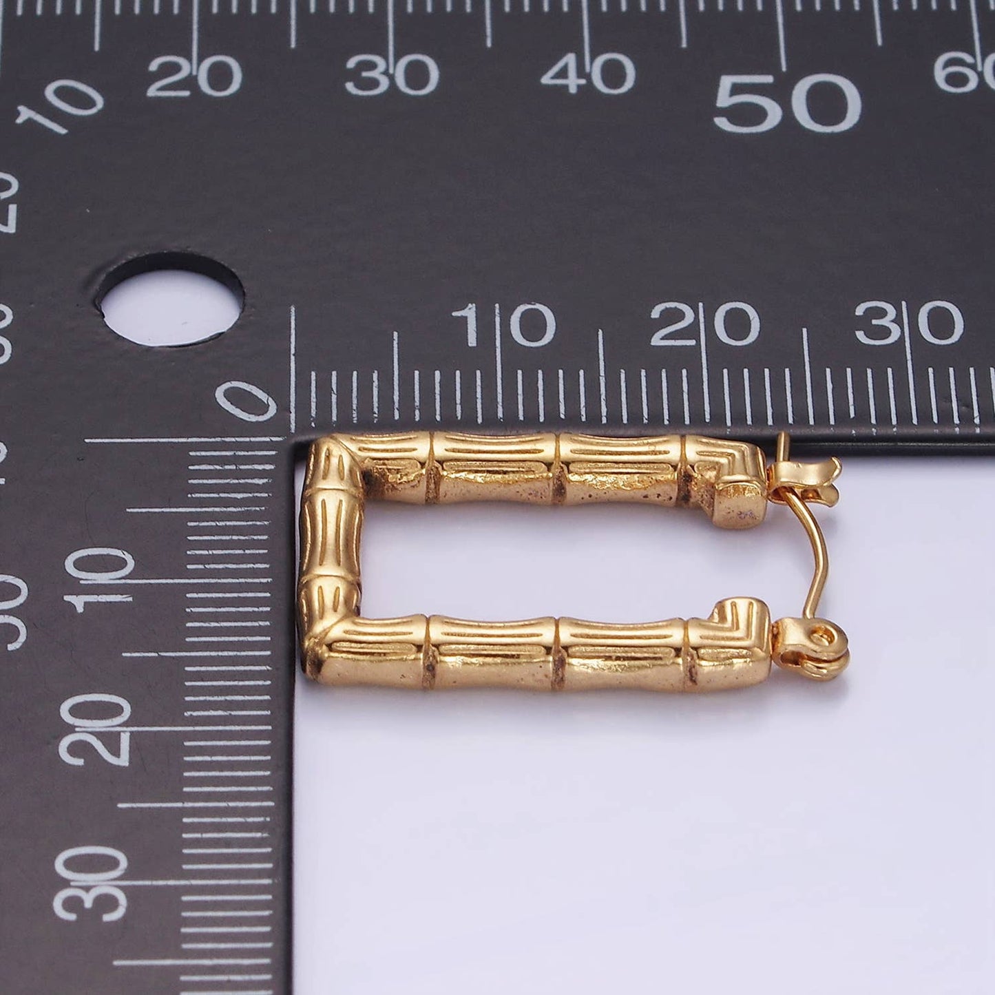 Bamboo Rectangle Earring