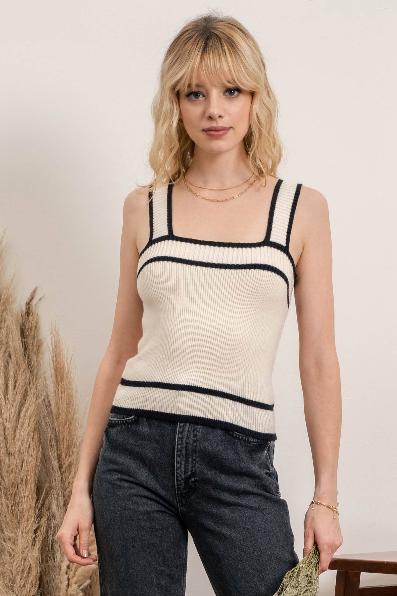 Over the Line Knit Top