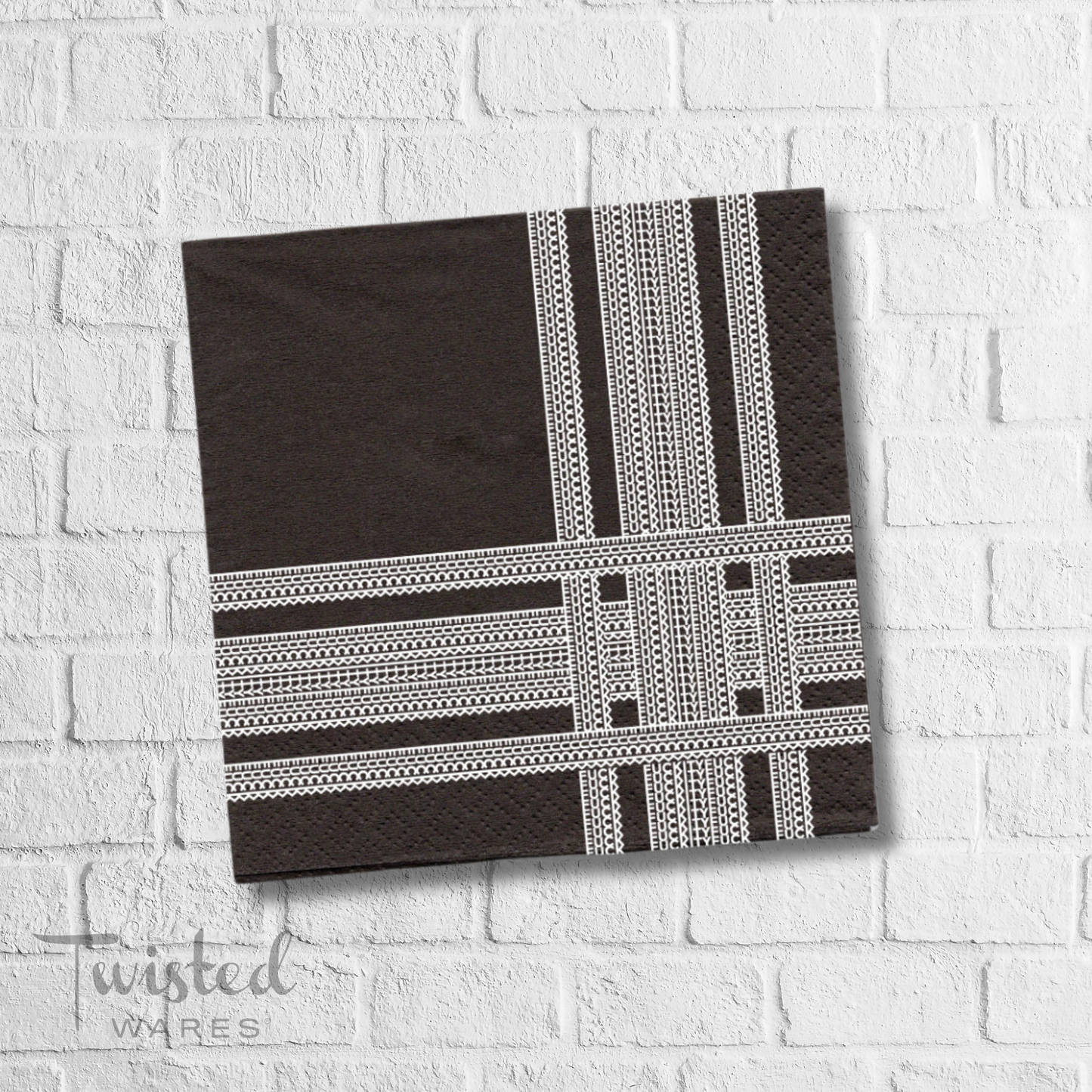 Stripe Illusion Bev Napkins