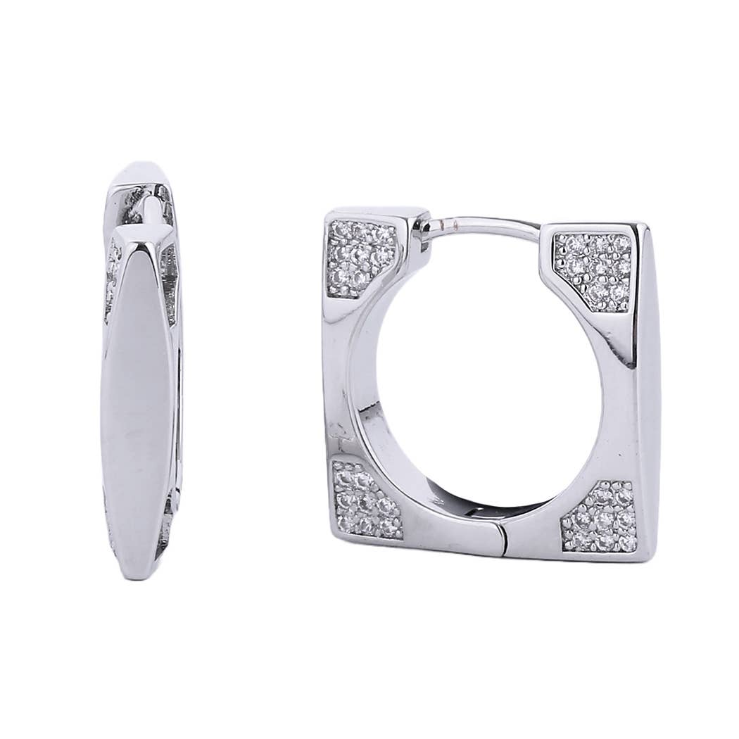 Geometric Hoop Earring