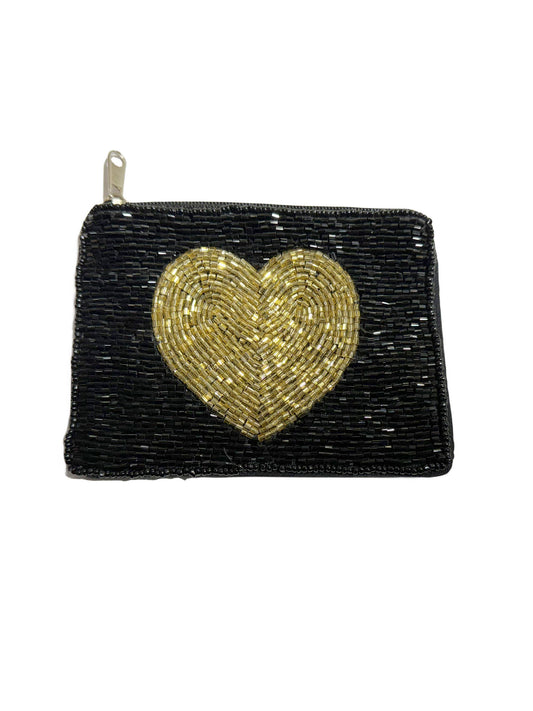 beaded coin purse- HEART