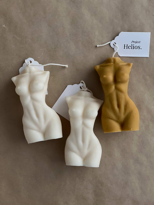 Female and Male body candle